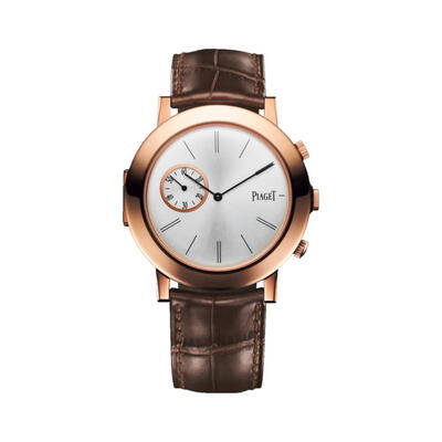 Piaget Altiplano Double Jeu Mens Watch - Model GOA35153 (Silver Dial, 18kt Rose Gold Case) G0A35153 (black, arb4407)