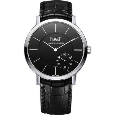 Piaget Altiplano Automatic Mens Watch G0A37126 Black Dial, White Gold Case (black, arb4421)