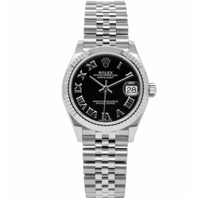 Rolex Datejust 31 Automatic Black Dial Ladies Watch Model Number 278274BKRJ Silver-tone Stainless Steel Case and Jubilee Bracelet (black, arb6698)