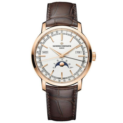 Vacheron Constantin Traditionnelle Complete Calender Automatic Silver Dial Mens Watch 4010T/000R-B344 (blue, arb6979)