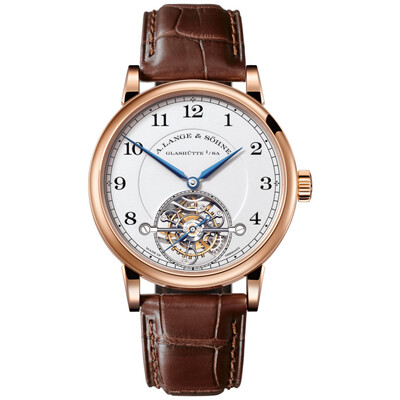 A. Lange & Sohne 1815 Tourbillon Mens Watch - Silver Dial Rose Gold Case, Article No: 730.032 (brown, arb8144)