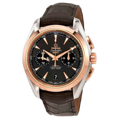 Omega Seamaster Aqua Terra 23123435206001: Grey Teak Dial, GMT Chronograph Automatic Mens Watch 231.23.43.52.06.001 (blue, arb22166)