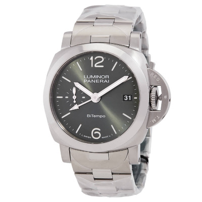 Panerai Luminor Automatic Mens Watch PAM01640 - Silver Steel Case (beige, arb3989)