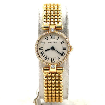 Panthere Vendome Quartz Diamond Silver Dial Ladies Watch, Article 8057005 Cartier (arb3040)
