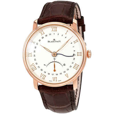Blancpain Villeret Ultra Slim Silver Dial 18K Rose Gold Mens Watch (Ref: 6653Q-3642-55B) (brown, arb671)
