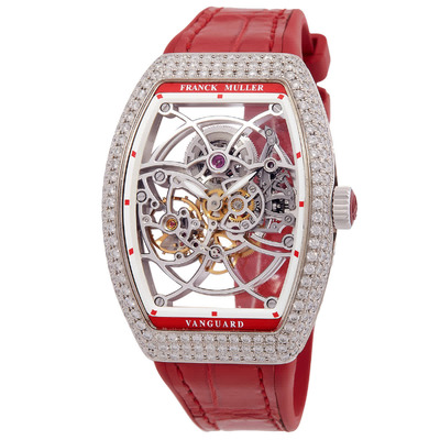 Franck Muller Vanguard Hand Wind Diamond Ladies Watch V 35 S6 SQT V 35 S6 SQT D AC RG AC (red, arb8161)