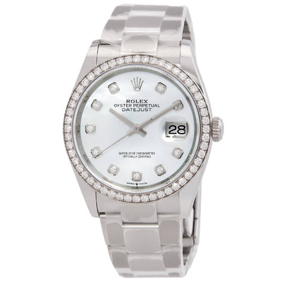 Rolex Datejust 36 Diamond Mother of Pearl Dial Automatic Watch - Ref. 126284mdo (arb7543)