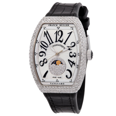 Franck Muller Vanguard Lady Automatic Diamond White Dial Watch V32SCATFOLD CD1P ACNR V 32 SC AT FO L D CD 1P AC NR (black, arb8139)
