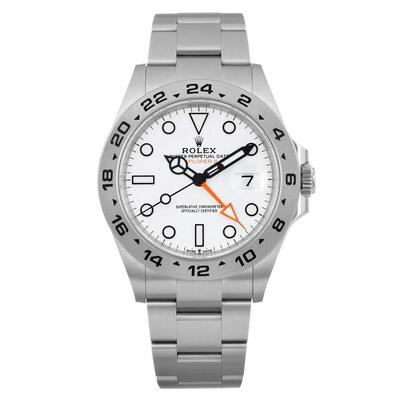 Pre-owned Rolex Explorer II GMT Chronometer White Dial Ref 226570-0001 (black, arb5342)