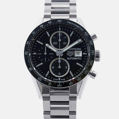 Tag Heuer Stainless Steel Men's Carrera Automatic Chronograph Watch 41mm Model No. 1084529 (black, arb8661)