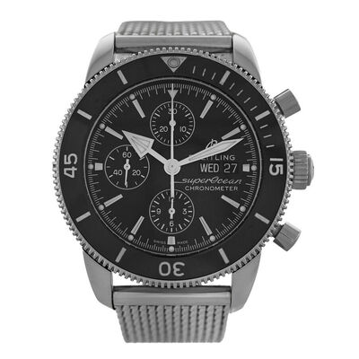 Pre-owned Breitling Superocean Chronograph Automatic Chronometer Black Dial Mens Watch A13313 (black, arb7151)