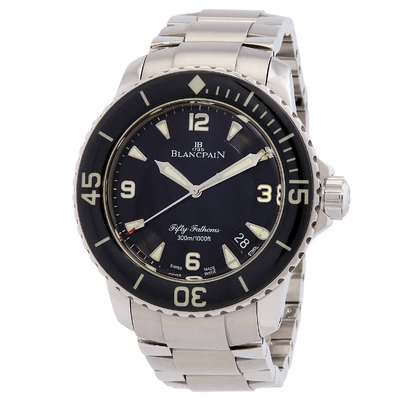 Blancpain Fifty Fathoms Automatic Black Dial Mens Watch [5015-1130-71S] (black, arb1211)