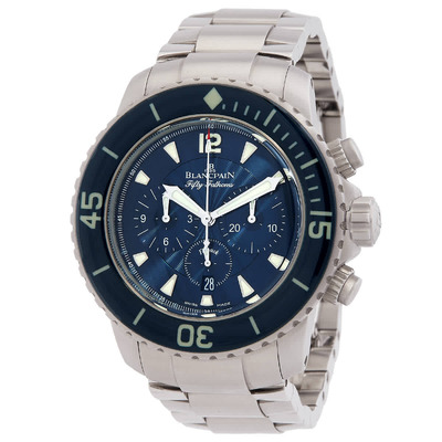 Blancpain 5085FB-1140-71B: Fifty Fathoms Chronograph Automatic Men's Watch (blue, arb1233)