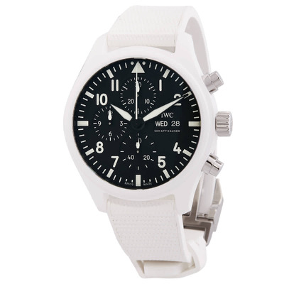 IWC Pilot Chronograph Top Gun Lake Tahoe Automatic Mens Watch IW389105 (black, arb3164)