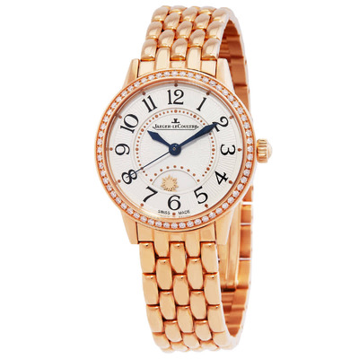 Jaeger-LeCoultre Rendez-Vous Silver Dial 18kt Rose Gold Automatic Ladies Watch Q3462105 Q3462121 (black, arb3271)