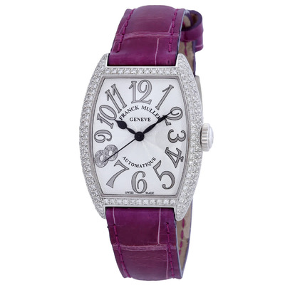 Franck Muller Cintree Curvex Automatic Diamond Ladies Watch 7500 SC 7500 SC AT FO REL D 8CD AC (black, arb8212)