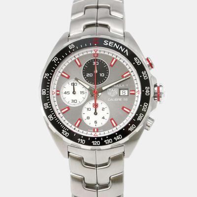 Tag Heuer Grey Stainless Steel Formula 1 Men's Watch Automatic Chronograph 44mm Reference CAZ2017.BA0647 1087762 (arb8679)