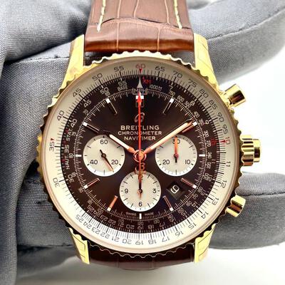 Navitimer 1 Chronograph Mens Automatic rb0311211q1p2 Breitling (brown, arb741)
