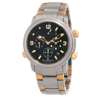 Blancpain Leman Reveil GMT Automatic Black Dial Mens Watch 2041-12A3-098 (black, arb417)