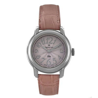 Pre-owned Zenith Elite Baby Star Automatic Pink Dial Ladies Watch - Ref. 03.1220.67 (blue, arb6906)