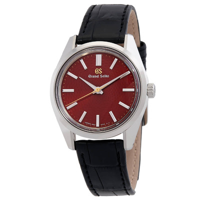 Grand Seiko Heritage 'Nishikigoi' Collection Hand Wind Red Dial Watch SBGW321G (black, arb3336)
