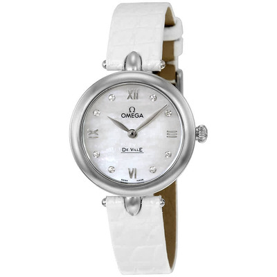 Omega De Ville Prestige Mother of Pearl Dial Ladies Watch 42413276055001 424.13.27.60.55.001 (arb23703)