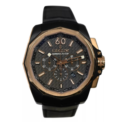 Pre-owned Corum AdmiralS Cup Ac-One Chronograph Automatic Mens Watch 132.201.86 (black, arb2968)