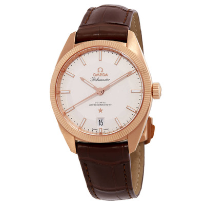 Omega Constellation Globemaster Automatic Chronometer Silver Dial Mens Leather Watch 13053392102001 130.53.39.21.02.001 (brown, arb17475)