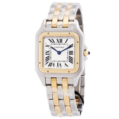 Panthere de Cartier Ladies Quartz Watch W2PN0014: Silver Dial, Stainless Steel & Yellow Gold Case and Bracelet (blue, arb1960)