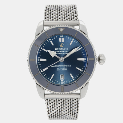 Breitling AB2010161C1A1 Blue Stainless Steel Men's Automatic Chronograph Watch 42mm Superocean Heritage II 1099080 (blue, arb8771)
