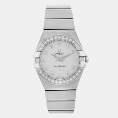 Omega Constellation Women's Watch - Mother of Pearl Dial, Stainless Steel Bracelet 1099300 (white, arb8778)