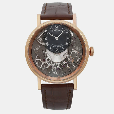 1099272 Breguet Skeleton Tradition Manual Winding Men's Wristwatch, 40mm Rose Gold (black, arb8790)