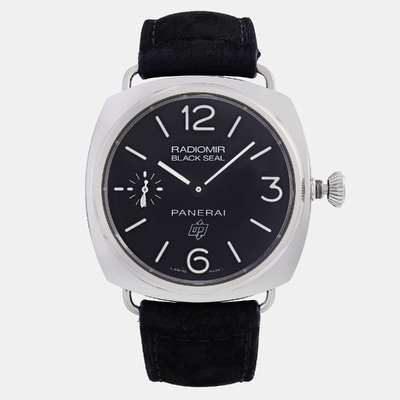 Panerai PAM00380 Black Stainless Steel Radiomir Black Seal Manual Winding Men's Wristwatch 44mm 1099199 (black, arb8959)