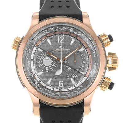 Pre-owned Jaeger-LeCoultre Master Compressor Chronograph Automatic Grey Dial Men's Watch 150.2.22 (black, arb14322)