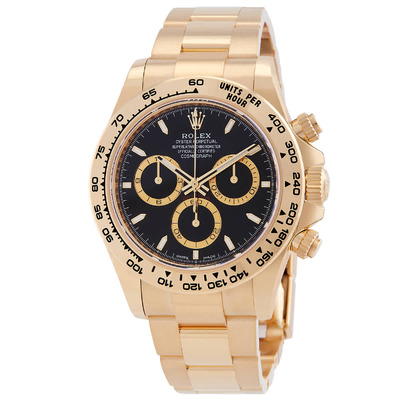 Rolex 126508-0004 Daytona Chronograph Automatic Mens Yellow Gold Black Dial Watch (black, arb6620)