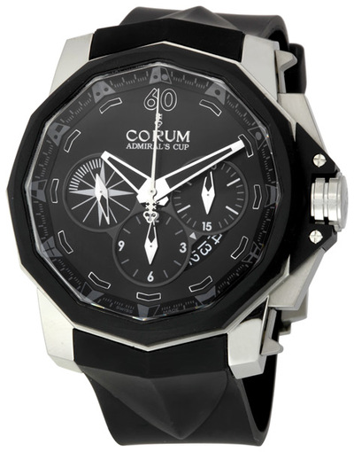 Pre-owned Corum Admirals Cup Chronograph 48 Mens Automatic Watch 753.935.06/0371 an52 (black, arb2971)