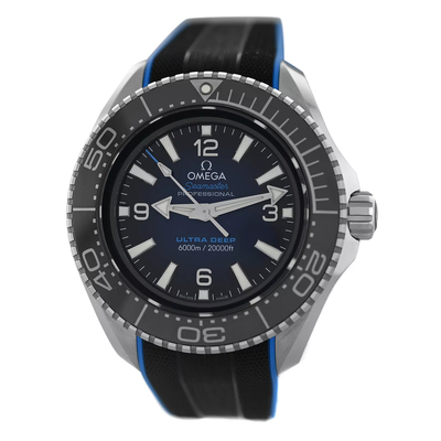 Pre-owned Omega Seamaster Planet Ocean Automatic Chronometer Blue Dial Mens Watch 215.32.46.21.03.001 (black, arb5273)