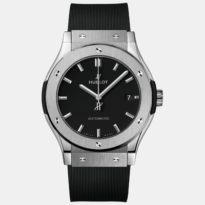 Hublot Black Titanium Classic Fusion Men's Wristwatch 42 mm Article No. 1102838 (black, arb9030)