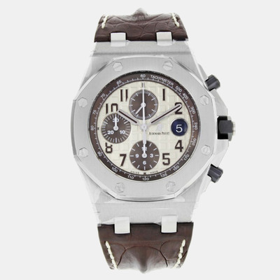 Audemars Piguet Royal Oak Offshore 26470ST.OO.A801CR.01 Ivory Stainless Steel Automatic Men's Watch 1102953 (white, arb9033)