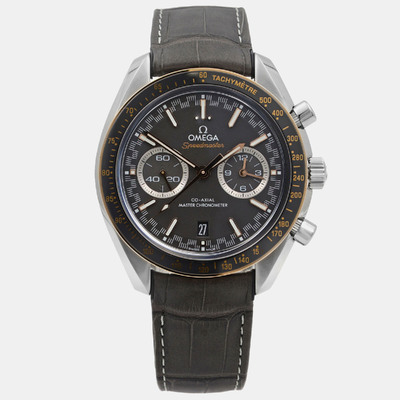 Omega Grey Stainless Steel Speedmaster Racing Men's Wristwatch 44mm 1102963 (arb9039)