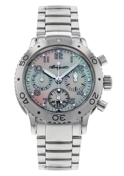 Breguet Type XX Transatlantique Mother of Pearl Dial Stainless Steel Ladies Watch 4820ST59S76 4820ST/59/S76 (arb1359)