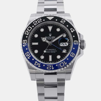Rolex Black Stainless Steel GMT-Master II 126710BLNR Automatic Mens Wristwatch 1106865 (black, arb9088)