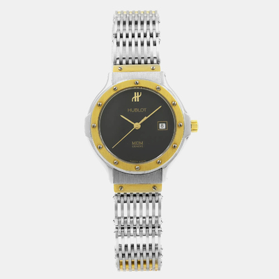 Hublot Mdm Classic Senyora Steel Yellow Gold Quartz Ladies Watch, Reference 1102999 (black, arb9096)