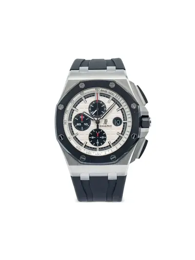 Audemars Piguet Royal Oak Offshore Pre-Owned 44mm Silver-tone Octagonal Face Batoni Automatic Movement Screw-down Crown Rubber Strap Chronograph Tachymeter 50-hour Power Reserve Date Indication 28272296 (arb291)