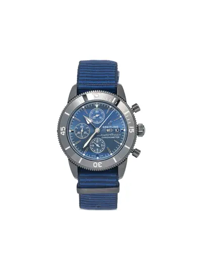 Pre-Owned Breitling Superocean Heritage II 44mm (28143269) Navy Blue Stainless Steel Unidirectional Bezel Baton Dial Chronograph (arb323)