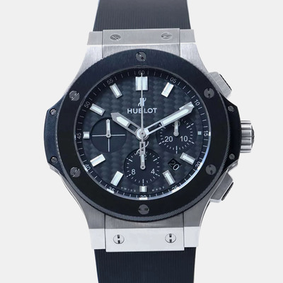 Hublot Black Stainless Steel Ceramic Big Bang Auto Chronograph 44 mm - Article No: 1104290 (black, arb9133)