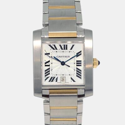 Cartier Tank Francaise Beige Stainless Steel Women's Watch W51005Q4 27mm 1112227 (beige, arb9157)