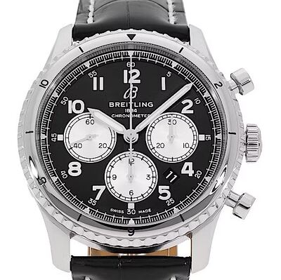 Breitling Navitimer 8 Chronograph Automatic Chronometer Black Dial Mens Watch AB01191A1B1P1 (black, arb14858)