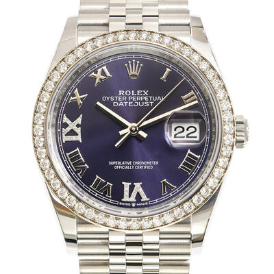 Rolex Datejust 36mm 'Diamond Dial' Jubilee Watch Ref:126284AURDJ (violet, arb7527)
