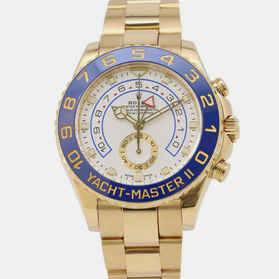Rolex Yacht-Master II White Dial 18K Yellow Gold Men's Watch Ref. 1111116 (white, arb9174)